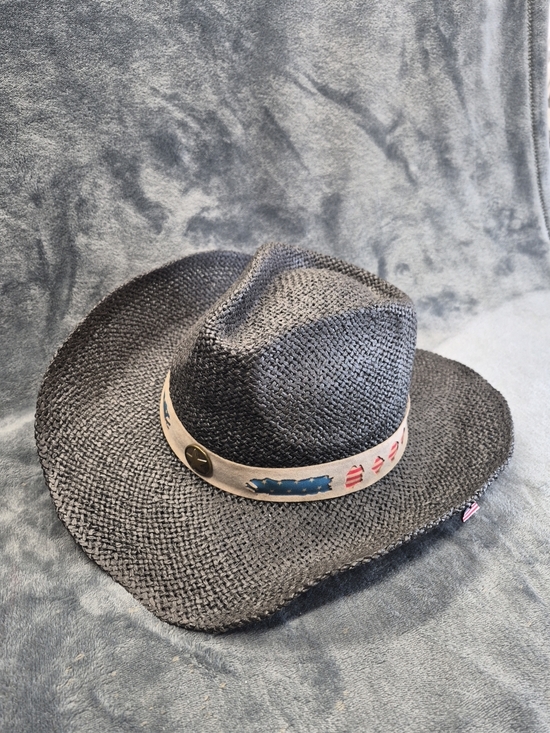 The Unbranded Brand Other - WESTERN COWBOY Charcoal Color Resemblance American Flag With Button Brass Tone